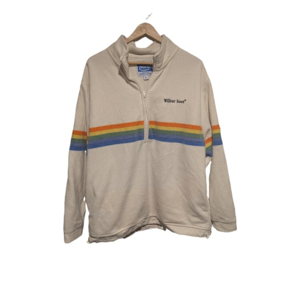 Vintage 1996 Wilbur Soot Polaroid Sweater Mens S Oversized 1/4 Zip Pullover